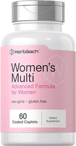 Women's Multivitamin | 60 Coated Caplets | Advanced Formula Daily Multivitamin | Non-GMO & Gluten Free Supplement | by Horbaach in Pakistan