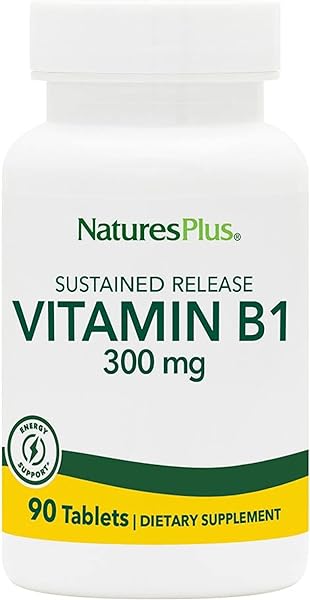 NaturesPlus Vitamin B1 (Thiamin HCI), Sustained Release - 300 mg, 90 Vegetarian Tablets - Gluten-Free - 90 Servings in Pakistan