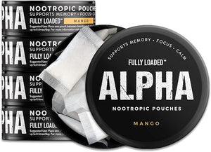 Fully Loaded Alpha Nootropic Pouches (Mango), Granule, 5 Cans in Pakistan