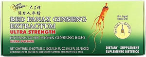 Prince Of Peace Red Panax Ginseng Extractum Ultra Strength, 0.34 fl. oz. Each – Brain Boosting Supplement – Red Panax Ginseng Shots – Support Energy, Mood, & Focus - 2 Pack - 20 Bottles in Pakistan