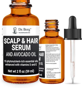 Dr Berg's (All In One) Hair Growth Serum w/ Jojoba Oil & Castor Oil For Fuller Thicker Hair | Contains 13 Plant-Based All Natural Hair Growth Oils | Added Vitamin E & D for Enhancement | 2 fl oz in Pakistan