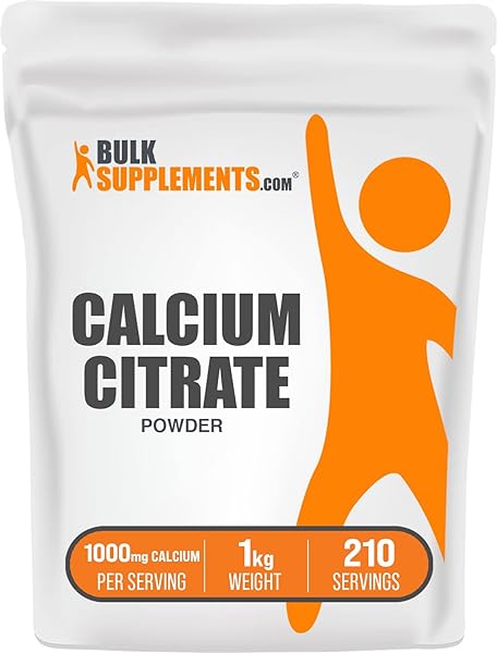 BulkSupplements.com Calcium Citrate Powder - Calcium Citrate Supplement, Calcium Citrate 1000mg - High Absorption, for Bone Health, 4760mg (1000mg Calcium) per Serving, 1kg (2.2 lbs) in Pakistan