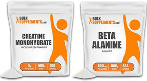 Creatine Monohydrate Powder (Micronized), 500g with Beta Alanine Powder, 500g - Unflavored, Gluten Free, No Fillers Bundle in Pakistan