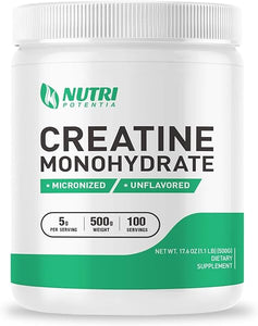 Creatine Monohydrate Micronized Powder 500 Grams, Pure Creatine Supplements, Pre & Post Workout Creatine Nutritional, Vegan, Unflavored, No Additives (1.1Lb) in Pakistan