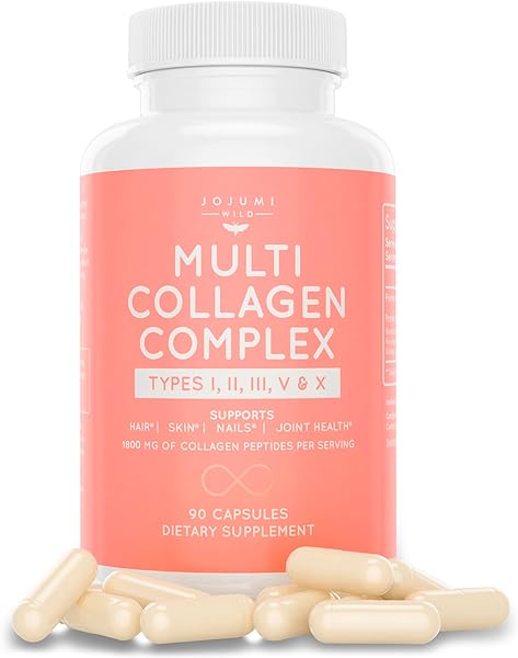 5-in-1 Multi Collagen Capsules (Type I, II, III, V + X) for Skin, Hair, Nails & Joint Health - Collagen Supplements for Women Gut Health Collagen Peptides & Anti Aging Pills in Pakistan