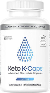 Keto K-Caps Electrolyte Capsules | Keto Approved Electrolyte Supplement | Hydrate Fast & Beat Leg Cramps | 700mg Potassium, Sodium, Magnesium | No Maltodextrin | 120 Caps in Pakistan