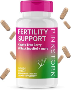 Pink Stork Fertility Supplements for Women to Support Conception and Hormone Balance - Multivitamin with Inositol, Ashwagandha, Chasteberry [Vitex], and Folate - 60 Capsules, 1 Month Supply in Pakistan