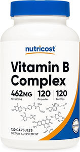 Nutricost High Potency Vitamin B Complex 460mg, 120 Capsules - with Vitamin C - Energy Complex in Pakistan