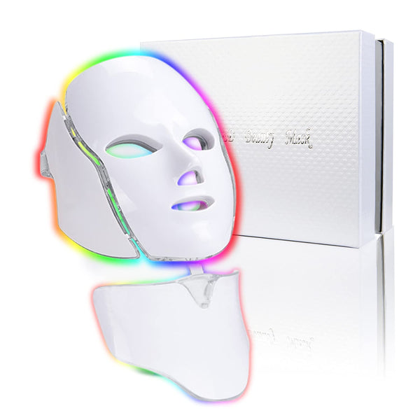 Led Face Mask Light Therapy - 7 Color Photon Skin Rejuvenation Mask