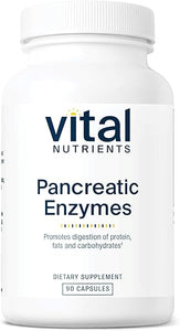 Vital Nutrients Pancreatic Enzymes 1000mg (Full Strength) | Pancreatin Digestion Supplement with Protease, Amylase & Lipase | Digestive Enzymes | Gluten, Dairy, and Soy Free | 90 Capsules in Pakistan
