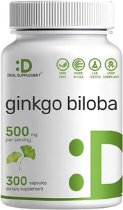 Ginkgo Biloba 500mg Per Serving, 5 Month Supply – Grown in Northern Asia – Extra Strength, Non-GMO, No Gluten in Pakistan