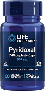 Life Extension Pyridoxal 5'-Phosphate Caps—Vitamin B6, 100 mg, Bioactive B6 for cardiovascular, kidney & nerve health—Gluten-Free, Non-GMO, Vegetarian—60 Vegetarian Capsules in Pakistan