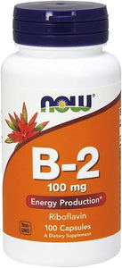 NOW Vitamin B-2 (riboflavin) 100mg, 100 Capsules (Pack of 3) in Pakistan