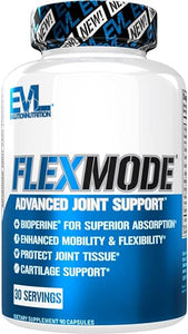 High Absorption Joint Support Supplement - Evlution Nutrition FLEXMODE Joint Supplement with Advanced Joint Vitamins including Glucosamine Chondroitin MSM Boswellia and Hyaluronic Acid - 30 Servings in Pakistan
