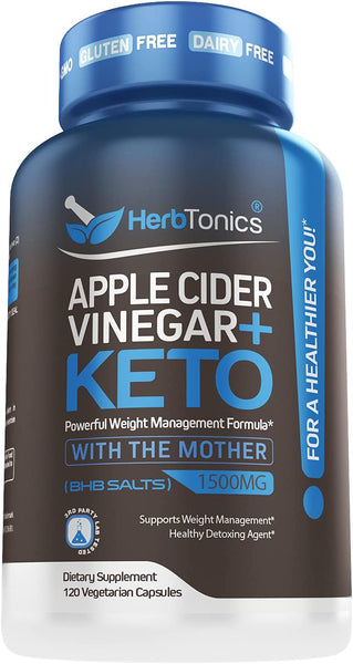 Apple Cider Vinegar Capsules Plus Keto BHB | Fat Burner & Weight Loss Supplement for Women & Men | Appetite Suppressant