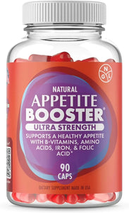 Appetite Booster Pills Extra Strength for Adults Fortified with Lysine, Folic Acid, Iron, Thiamine, B Complex