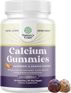 High Absorption Calcium Gummies for Women with Vitamin D3 - Tasty Tricalcium Phosphate 750mg Calcium Gummies for Adults - Chewable Calcium and Vitamin D Supplement for Bone Health and Immune Support in Pakistan