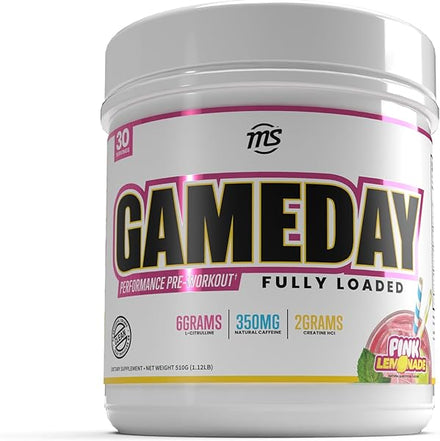 Man Sports Game Day Pre-Workout Supplement - Taurine - Creatine HCL - 30 Servings - Pink Lemonade in Pakistan