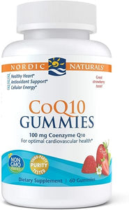Nordic Naturals CoQ10 Gummies, Strawberry - 60 Gummies - 100 mg Coenzyme Q10 (CoQ10) - Great Taste - Heart Health, Cellular Energy Production, Antioxidant Support - Non-GMO, Vegan - 60 Servings in Pakistan