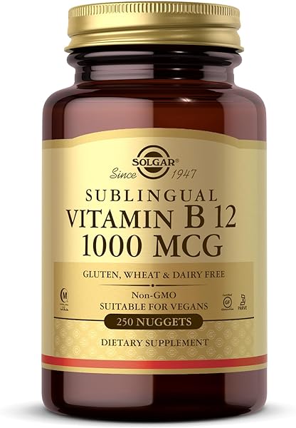 Solgar Vitamin B12 1000 mcg, 250 Nuggets - Supports Production of Energy, Red Blood Cells - Healthy Nervous System - Promotes Cardiovascular Health - Vitamin B - Non-GMO, Gluten Free - 250 Servings in Pakistan
