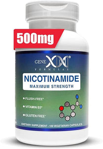 Genex Formulas - Nicotinamide 500mg Vitamin B3 Flush Free Niacin Capsules for Healthy Skin - Niacinamide Supplement Pills Help Produce Keratin & Support Skin Cell Health & Energy - (100 Capsules) in Pakistan