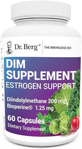 Dr. Berg’s DIM Supplement Estrogen Support for Women - Mood, Skin & Energy Support Diindolylmethane with Bioperine - Hormone Balance for Women Before, During, and After Menopause - 60 Capsules in Pakistan