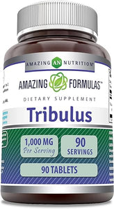 Amazing Formulas Tribulus Extract 1000 MG Tablets Supplement | Non-GMO | Gluten Free | Made in USA (90 Count) in Pakistan
