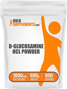 Glucosamine HCl Powder - Glucosamine 1000mg, Glucosamine Supplement, Glucosamine Powder - Joint Supplements, Gluten Free, 1000mg per Serving, 500g (1.1 lbs) in Pakistan