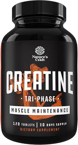 High Strength Tri Phase Creatine Pills - Muscle Mass Gainer and Muscle Recovery Creatine HCL Pyruvate and Creatine Monohydrate Pills - Optimal Muscle Builder Creatine Supplement for Men and Women in Pakistan