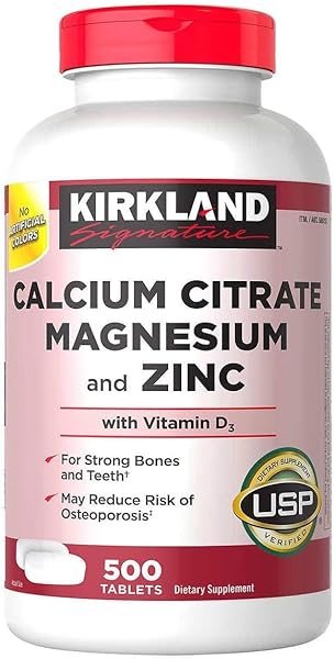 Kirkland Calcium Citrate Magnesium and Zinc, 500 Tablets in Pakistan