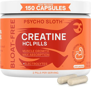 Creatine HCL Pills - Muscle Growth, Endurance, No Bloat, No Load, Not Flavored | Monohydrate Micronized Alternative, Creatine for women and men, Vegan, No Powder, Gummy, Tablets Creatina, 150 Capsules in Pakistan