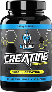 eFlow Creatine Capsules, HCL Creatine Pills - Creatine Supplement for Men & Women, Muscle Builder, Endurance, Strength, with AstraGin and Senactiv (1500mg, 90 Capsules) in Pakistan