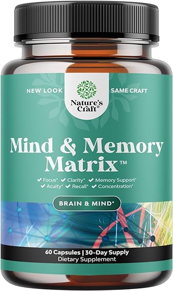Advanced Brain Supplement for Memory and Focus - Nootropics Brain Support Supplement with Memory and Focus Vitamins for Adults of All Ages - Memory Supplement for Brain Fog Clarity Energy and Recall in Pakistan