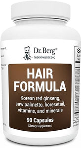 Dr. Berg All in One Hair Vitamins for Men & Women - Advanced Hair Formula Includes Biotin, Saw Palmetto, DHT Blocker & Trace Minerals - Hair Supplement for Hair, Skin & Nails - 90 Veg Capsules in Pakistan