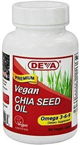 Deva Vegan Vitamins Chia Seed Oil 500 Mg Vcap, 90 Count in Pakistan