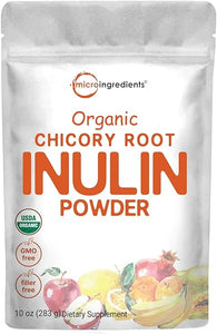 Micro Ingredients Organic Chicory Root Inulin Powder, 10 Ounce, Natural Prebiotic Fiber for Intestinal Colon and Gut Health, Non-GMO and Vegan Friendly in Pakistan