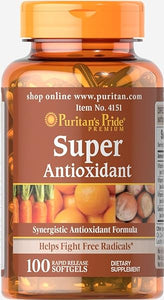 Puritan's Pride Formula, Softgels by Super Antioxidant 100 Count (Pack of 1) in Pakistan