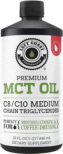 100% Coconut MCT Oil Liquid - MCT Oil C8 C10 for Sustained Mental Energy & Focus Support Great for Smoothies Salads Coffee & More - Palm Free Vegan Keto & Paleo Friendly 60+ Servings (32 Fl Oz) in Pakistan