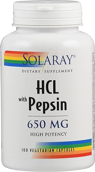 Solaray High Potency HCL + Pepsin 650 mg VCap in Pakistan