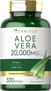 Carlyle Aloe Vera Softgel Capsules 20,000mg | 300 Count | Aloe Vera Gel Supplement | Non-GMO, Gluten Free in Pakistan
