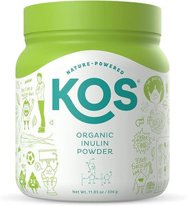 KOS Organic Inulin Powder, Unflavored & Unsweetened Superfood - Vegan Inulin for Prebiotic Intestinal Support, Digestive Health Promoting - USDA Certified, Non-GMO, Soy & Gluten-Free, 112 Servings Bag in Pakistan