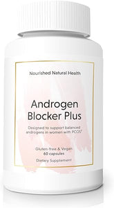 Nourished Naturals Androgen Blocker Plus for PCOS - Hormone Balance Supplement for Women with Zinc & Saw Palmetto - Reduce Facial Hair, Weight Loss, Fertility Symptoms (1 Bottle) in Pakistan