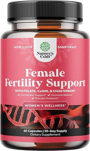 Fertility Supplement for Women with Prenatal Multivitamins - Female Fertility Support with Prenatal Choline Inositol Folate Chasteberry and CoQ10 Fertility Blend for Women to Promote Faster Conception in Pakistan