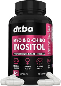 Myo-Inositol & D-Chiro Inositol Supplement Capsules - 40:1 Ratio Hormone Balance for Women with Vitamin B8 - Fertility Supplements for Women to Regulate Menstrual Cycle, Support Ovarian Health & PCOS in Pakistan