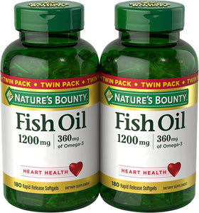 Nature’s Fish Oil 1200 mg Heart Health Support Supplement with Omega 3 EPA & DHA Soft gels