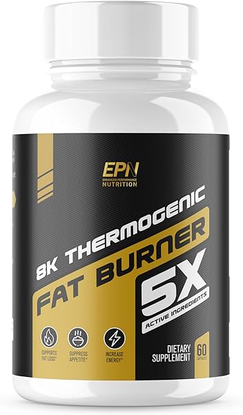 8K Thermogenic Fat Burner 5X | #1 New Weight Loss Supplement to Reduce Fat, Suppress Appetite, Boost Metabolism, Increase Energy w/Raspberry Ketone, Garcinia Cambogia, Green Tea + More - 60 Pills in Pakistan