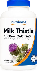 Nutricost Milk Thistle 250mg (1000mg Equivalent), 240 Vegetarian Capsules - 4:1 Extract - Non-GMO and Gluten Free in Pakistan
