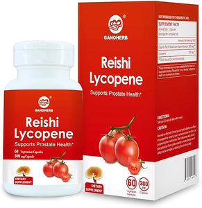 100mg Lycopene Supplement Extract Capsule with 200mg Reishi Mushroom for Cellular Macular Support, Organic Rich Tomato Mushroom Complex Formula Vegan, Non-GMO Gluten-Free, 300mg 60 Caps in Pakistan