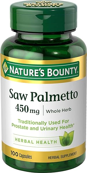 Nature's Bounty Saw Palmetto, Herbal Health Supplement, Prostate and Urinary Health, 450 mg, 100 Capsules in Pakistan