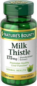 Nature's Bounty Milk Thistle, Herbal Health Supplement, Supports Liver Health, 175mg, 100 Softgels in Pakistan